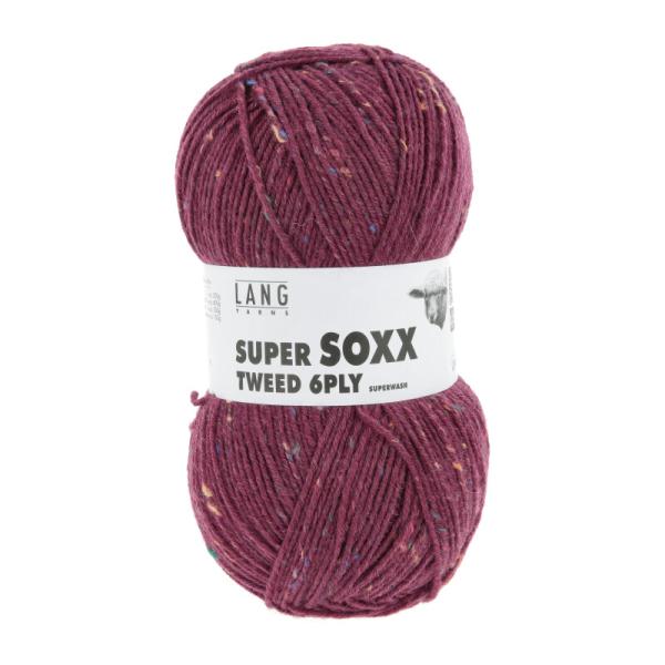 Ein Knäuel Super Soxx 6fach Tweed Farbe 66 Beere